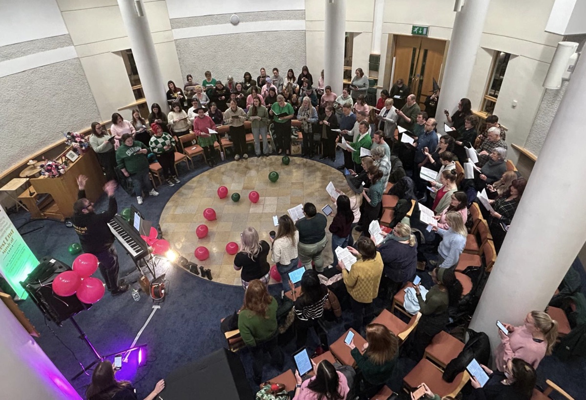 West End Musical Choir rehearsal in action